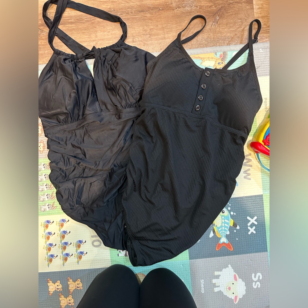 Black Maternity One Piece Bathing Suits
